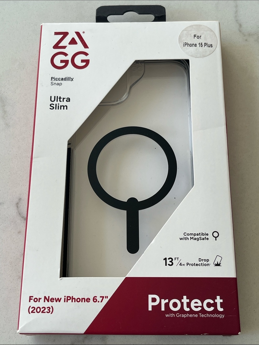 ZAGG Piccadilly Snap Ultra Slim Clear/MagSafe Case for iPhone 15 Plus